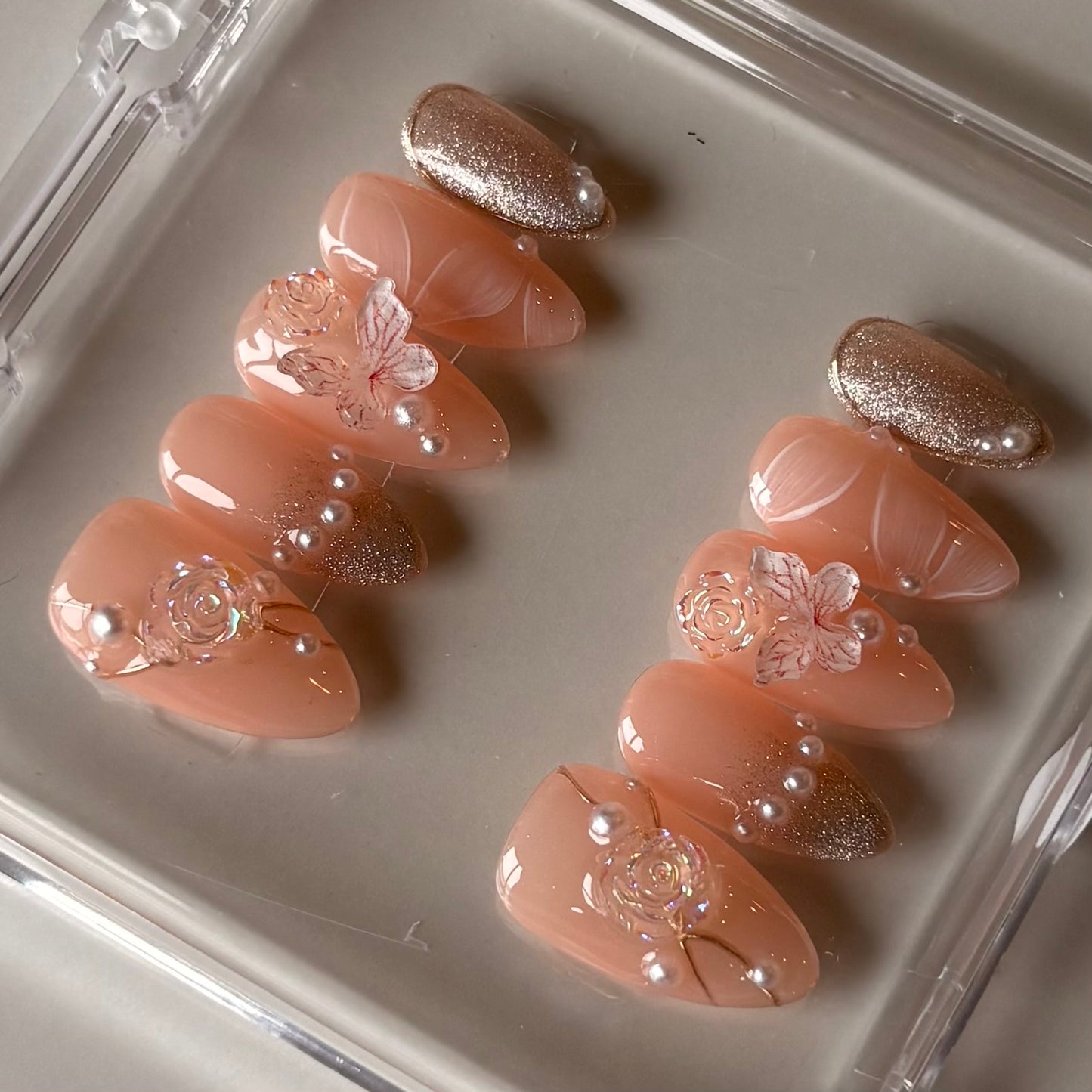 Magical butterfly short almond