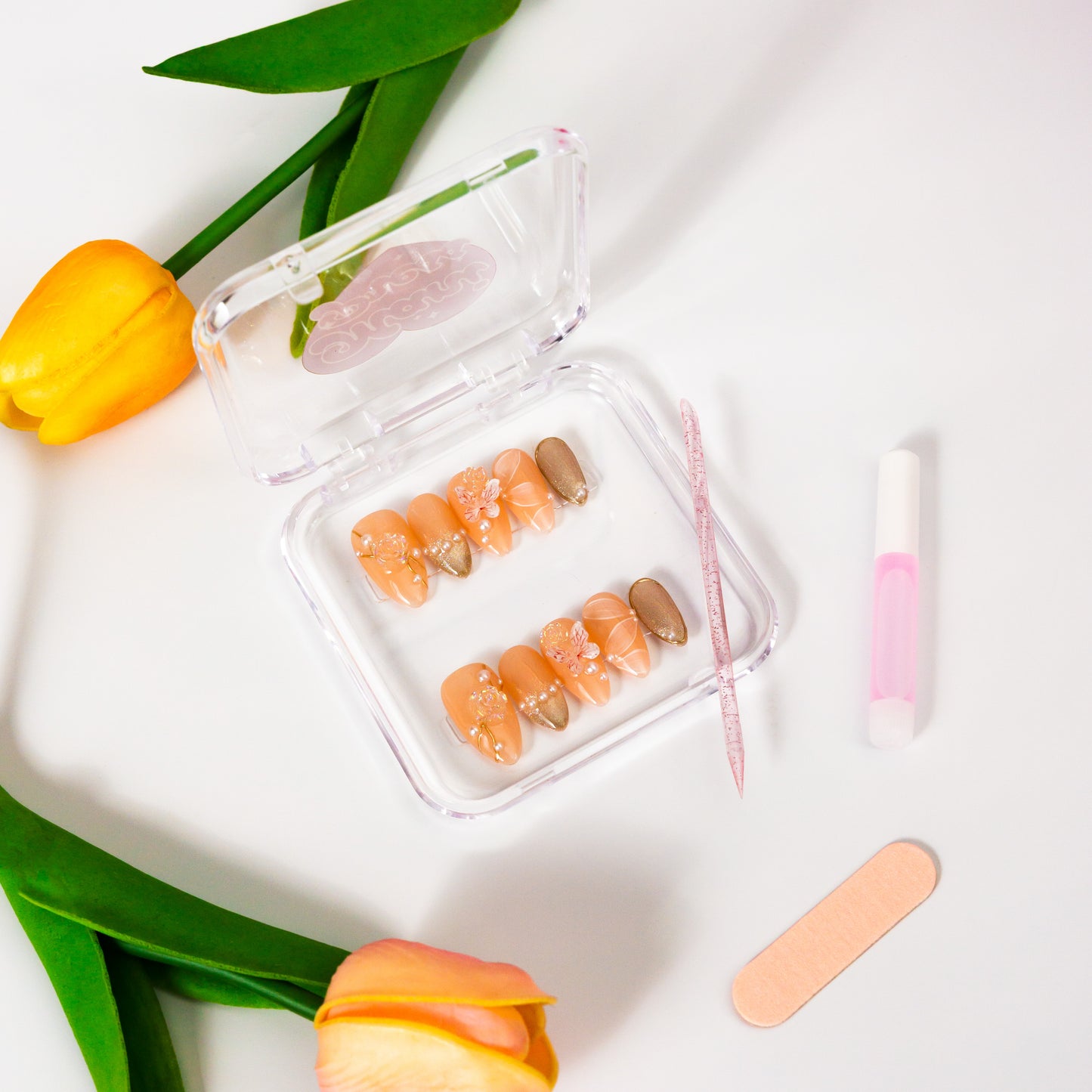 Magical butterfly short almond