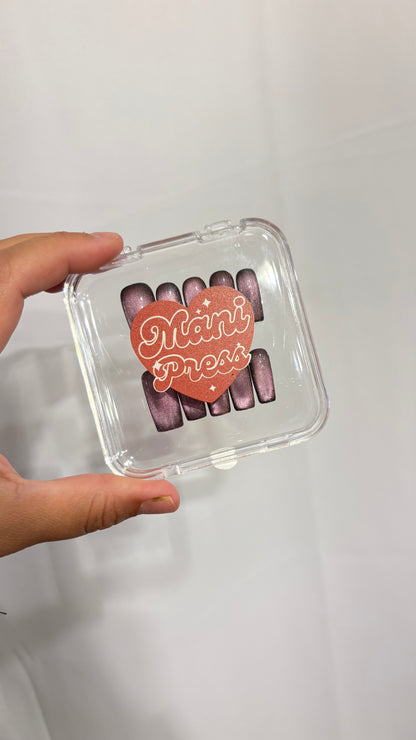 Black cat square nails